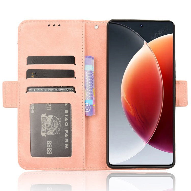 For TECNO Camon 30 Pro 5G CL8 Case Multiple Card Slots Leather Wallet Phone Cover - Pink