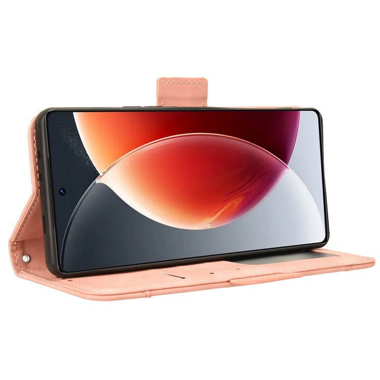 For TECNO Camon 30 Pro 5G CL8 Case Multiple Card Slots Leather Wallet Phone Cover - Pink