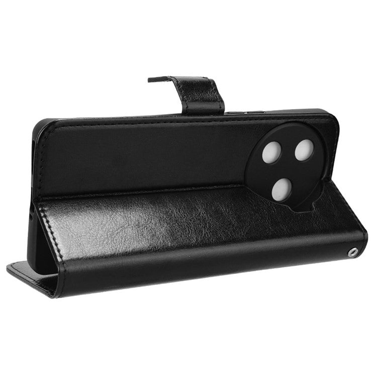 For TECNO Camon 30 Pro 5G CL8 Case Leather Phone Cover Wholesale Supplier - Black