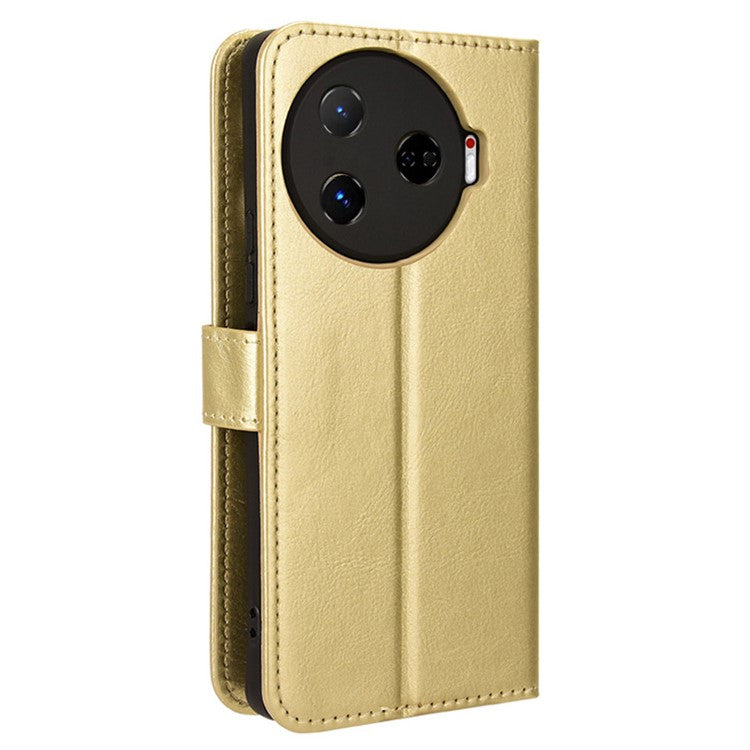 For TECNO Camon 30 Pro 5G CL8 Case Leather Phone Cover Wholesale Supplier - Gold
