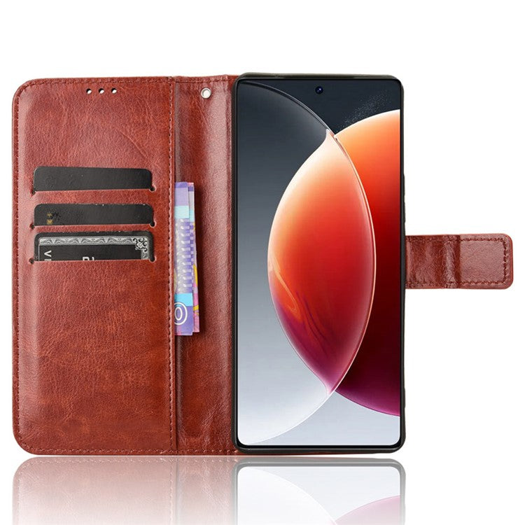 For TECNO Camon 30 Pro 5G CL8 Case Leather Phone Cover Wholesale Supplier - Brown