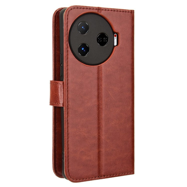 For TECNO Camon 30 Pro 5G CL8 Case Leather Phone Cover Wholesale Supplier - Brown