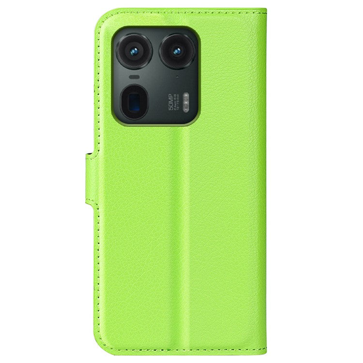 For Motorola Edge 50 Ultra 5G / Moto X50 Ultra 5G Wallet Case Litchi Texture Leather Phone Cover - Green