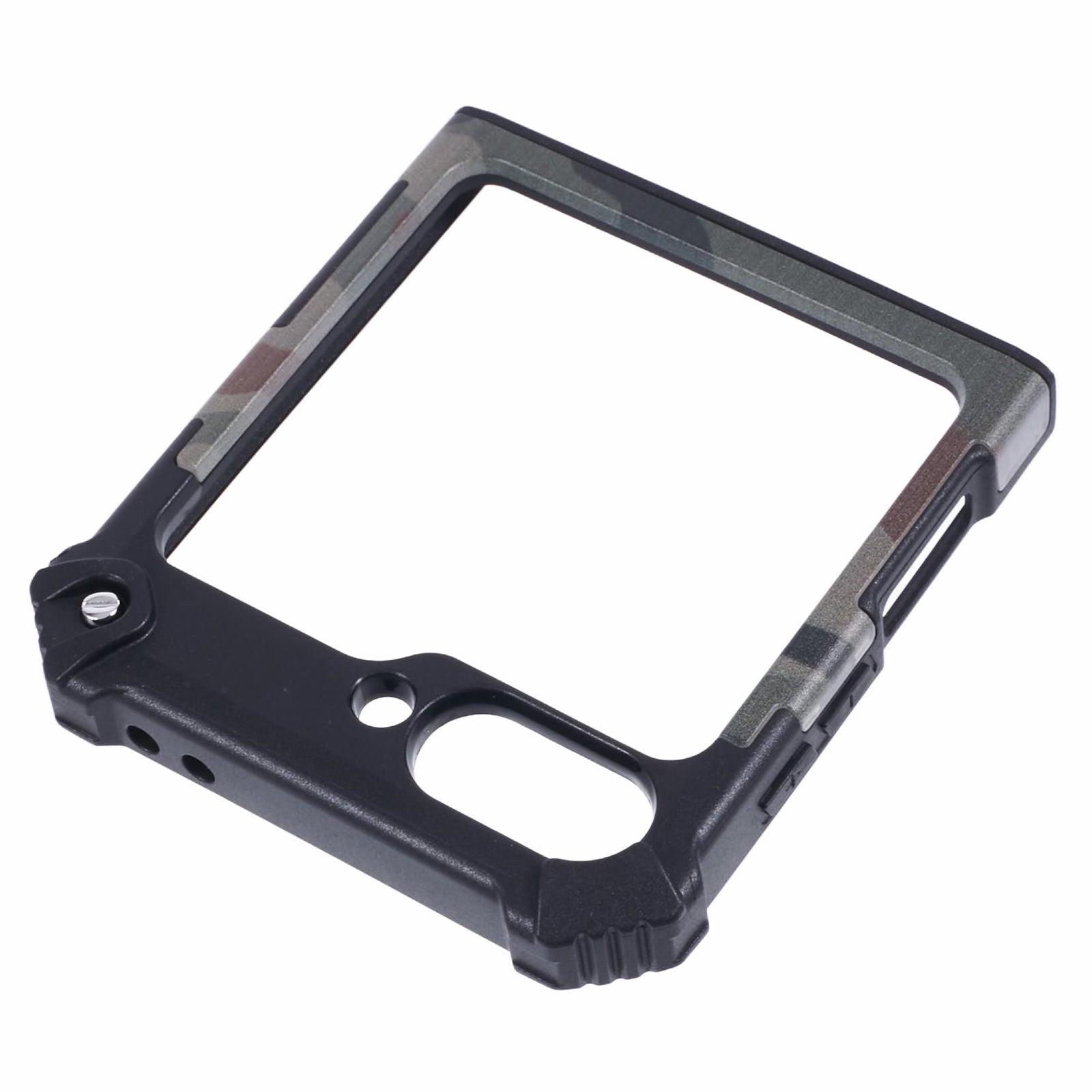 For Samsung Galaxy Z Flip6 5G Case Kickstand PC+TPU Camo Protective Cover - Army Green