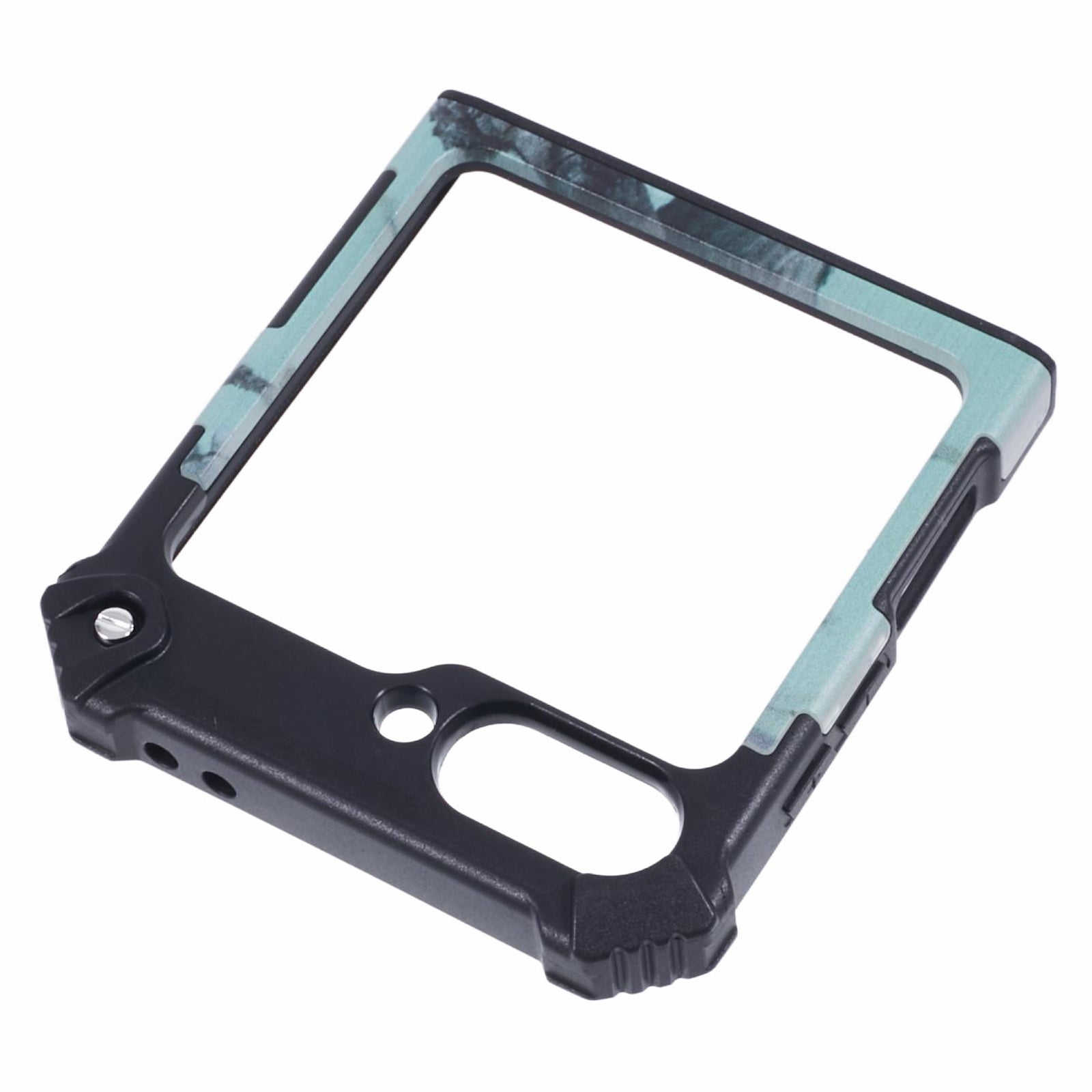 For Samsung Galaxy Z Flip6 5G Case Kickstand PC+TPU Camo Protective Cover - Light Green