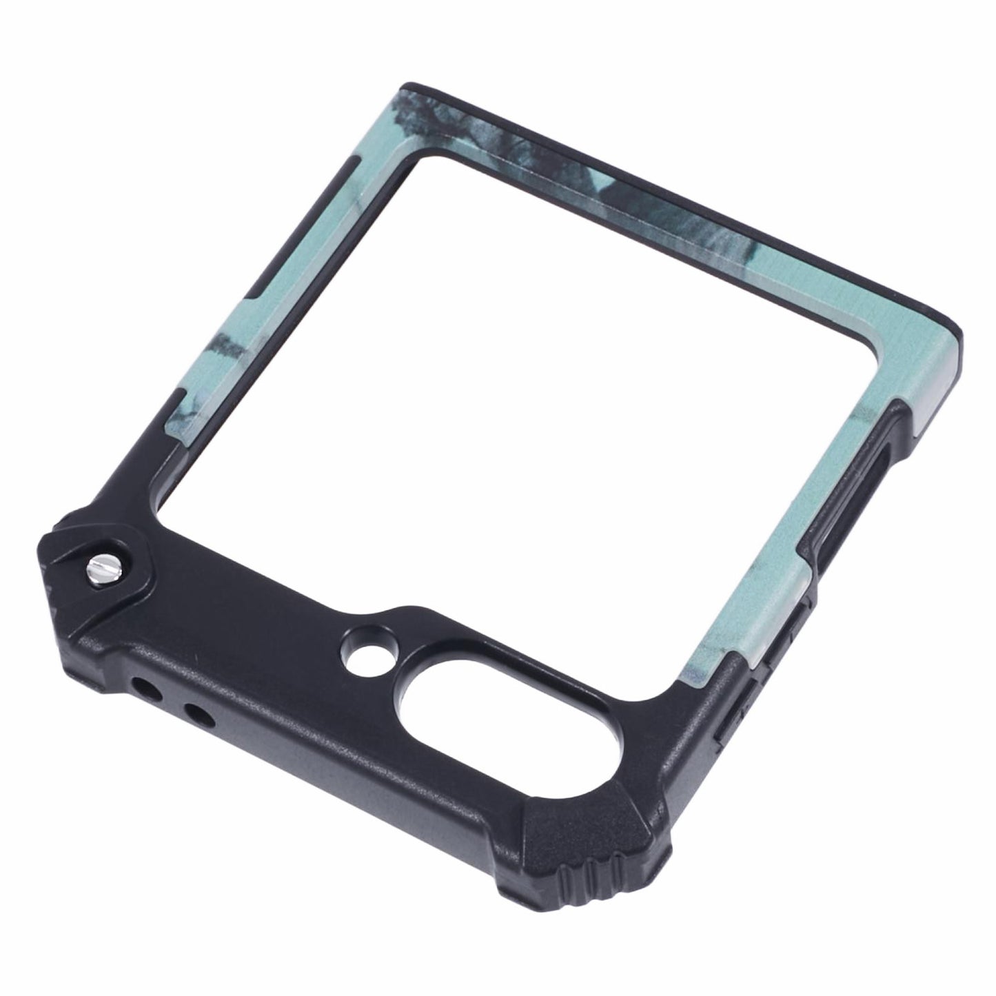 For Samsung Galaxy Z Flip6 5G Case Kickstand PC+TPU Camo Protective Cover - Light Green