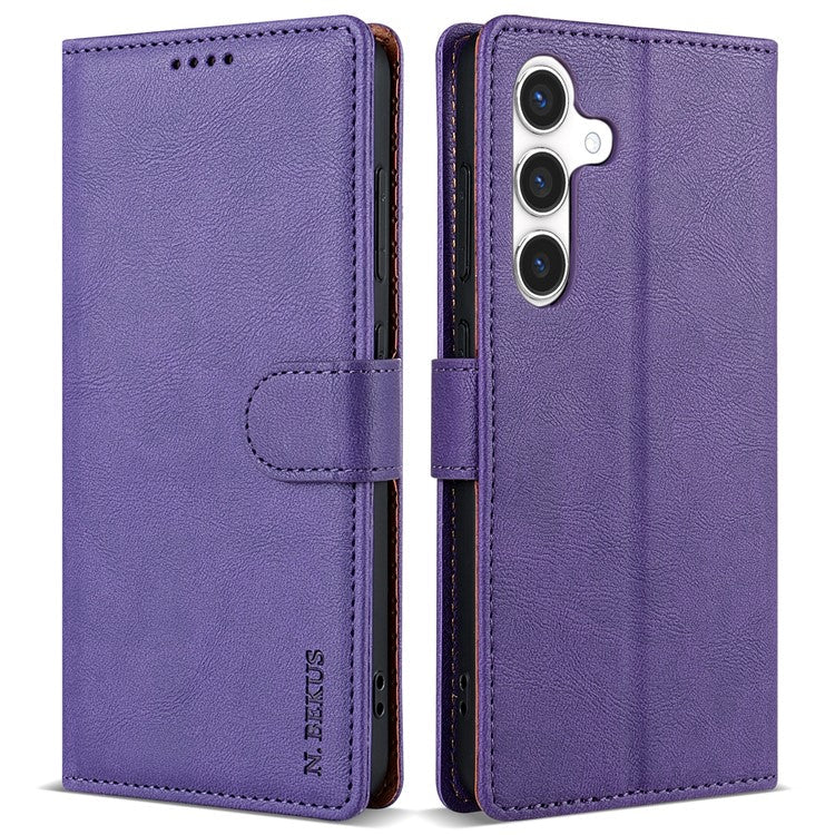 N.BEKUS CSJ-001 For Samsung Galaxy A34 5G Case PU Leather Cover with Wallet Stand - Purple