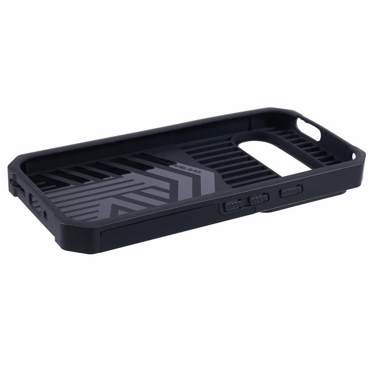 For Google Pixel 9 / Pixel 9 Pro Case Card Holder PC+TPU Kickstand Phone Cover with Lens Protection - Black