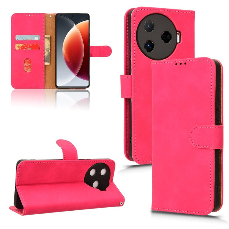 For TECNO Camon 30 Pro 5G Case Skin-Feel Leather Phone Cover - Rose