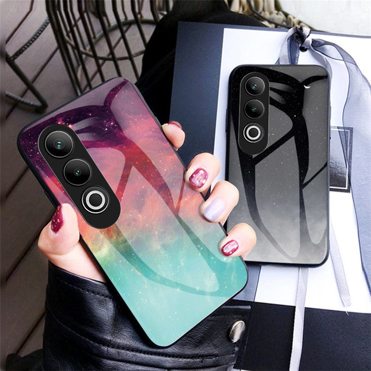 For OnePlus Nord CE4 5G Case Starry Sky Pattern Tempered Glass Phone Cover - Color Starry Sky
