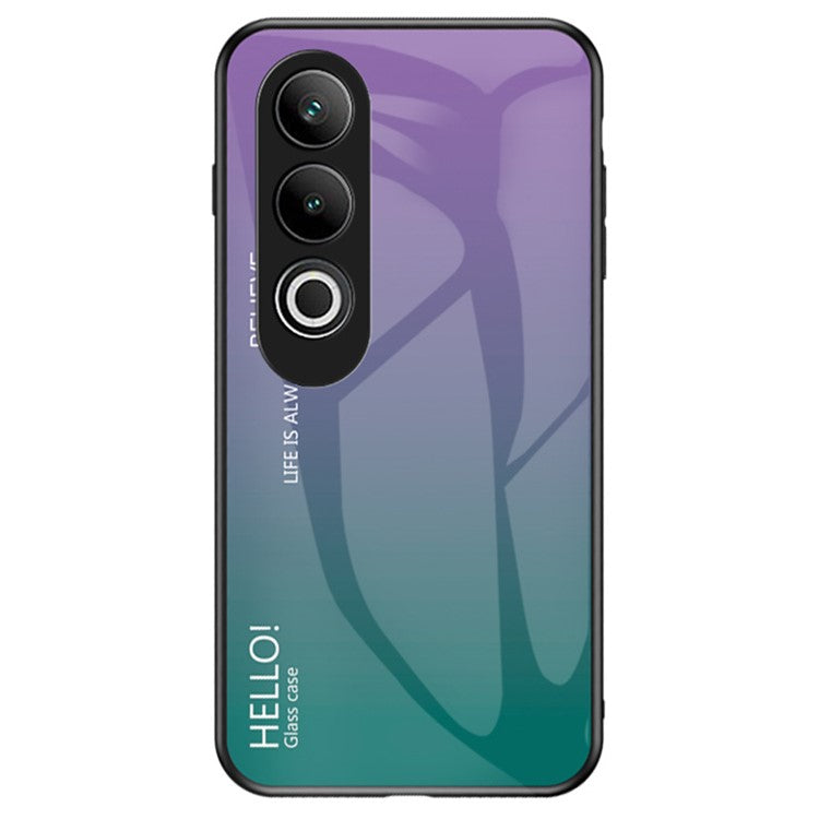 For OnePlus Nord CE4 5G Case Tempered Glass Gradient Color Phone Cover - Gradient Purple