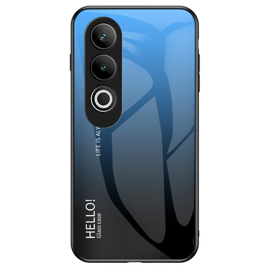 For OnePlus Nord CE4 5G Case Tempered Glass Gradient Color Phone Cover - Gradient Blue Black