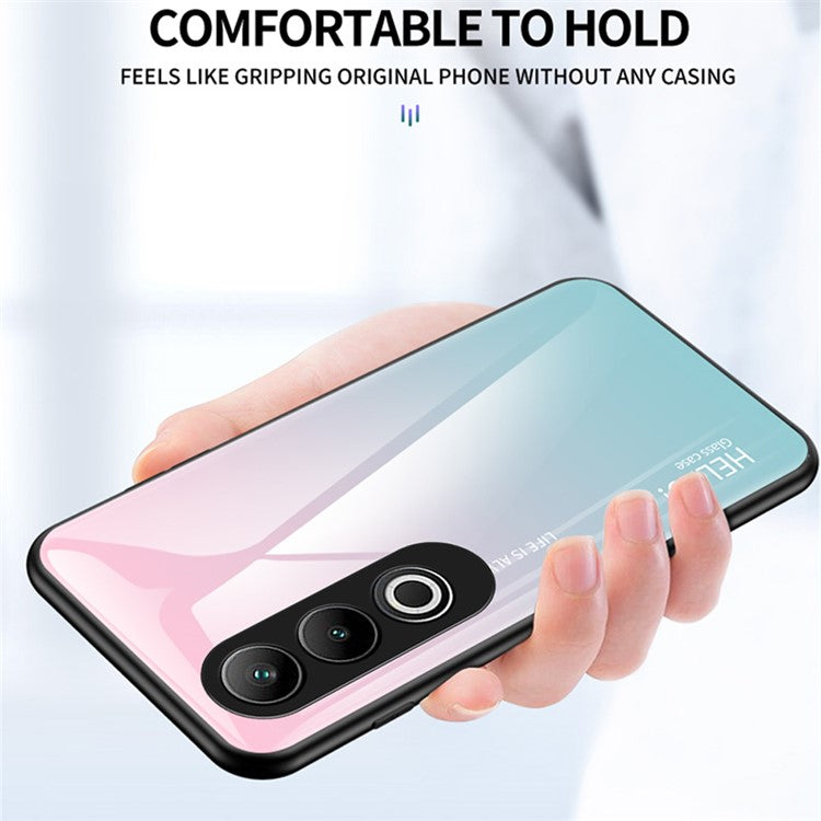 For OnePlus Nord CE4 5G Case Tempered Glass Gradient Color Phone Cover - Gradient Yellow