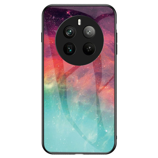 For Realme 12 Pro 5G / 12 Pro+ 5G Case Slim Tempered Glass Phone Cover Starry Sky Pattern Design - Color Starry Sky