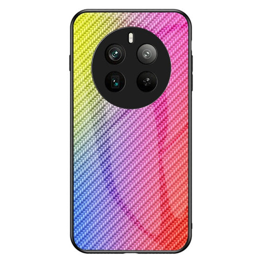 For Realme 12 Pro 5G / 12 Pro+ 5G Case Tempered Glass+PC+TPU Mobile Phone Cover - Colorful Fiber