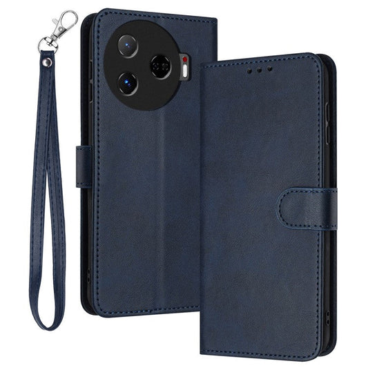 For TECNO Camon 30 Pro 5G Case Business Leather Stand Wallet Shockproof Phone Cover - Sapphire