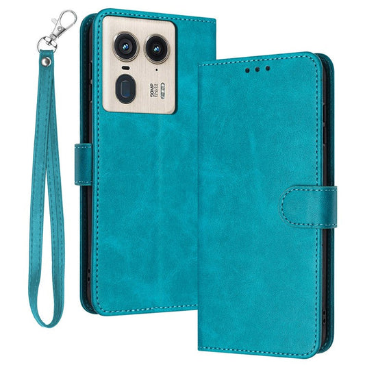 For Motorola Edge 50 Ultra 5G / Moto X50 Ultra 5G Case Calf Texture Leather Anti-Shock Phone Cover with Wallet - Green