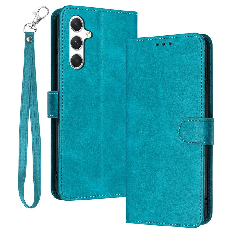 For Samsung Galaxy M55 5G / C55 5G / F55 5G Leather Wallet Stand Case Scratch-Proof Phone Cover - Green
