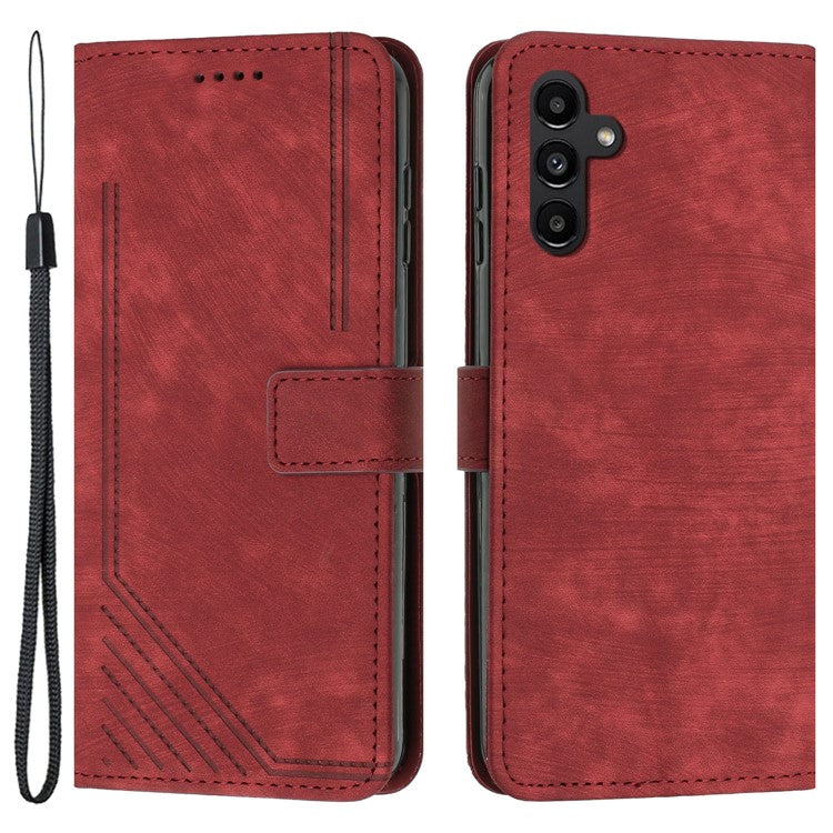 For Samsung Galaxy M55 5G / C55 5G / F55 5G Case PU Leather Wallet Skin-Touch Phone Cover - Red