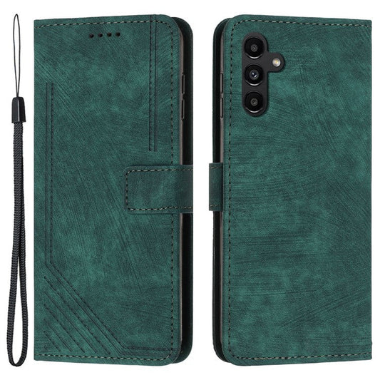 For Samsung Galaxy M55 5G / C55 5G / F55 5G Case PU Leather Wallet Skin-Touch Phone Cover - Green
