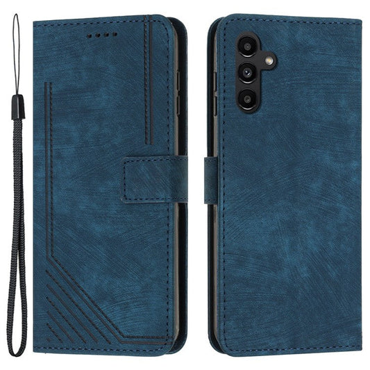 For Samsung Galaxy M55 5G / C55 5G / F55 5G Case PU Leather Wallet Skin-Touch Phone Cover - Sapphire