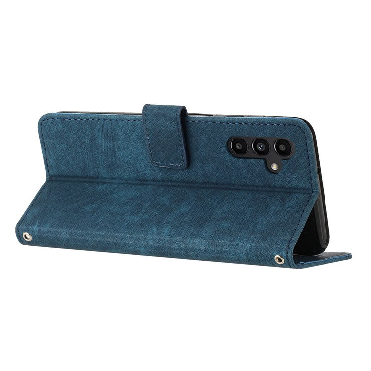 For Samsung Galaxy M55 5G / C55 5G / F55 5G Case PU Leather Wallet Skin-Touch Phone Cover - Sapphire