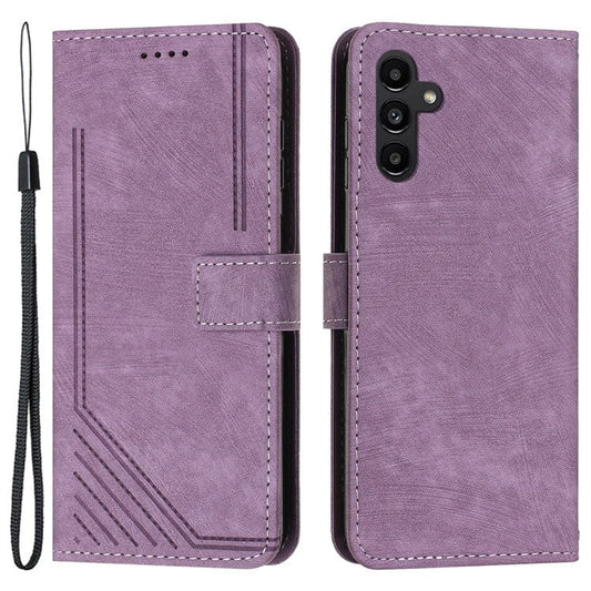 For Samsung Galaxy M55 5G / C55 5G / F55 5G Case PU Leather Wallet Skin-Touch Phone Cover - Purple