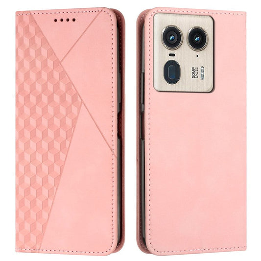 For Motorola Edge 50 Ultra 5G / Moto X50 Ultra 5G Imprinted PU Leather Phone Cover Wholesale Phone Case Stand Shell - Rose Gold