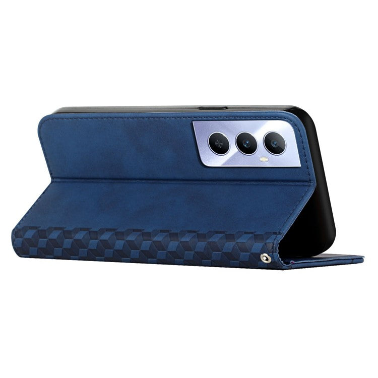 For Realme C65 4G Phone Case PU Leather Magnetic Closing Phone Stand Cover - Sapphire