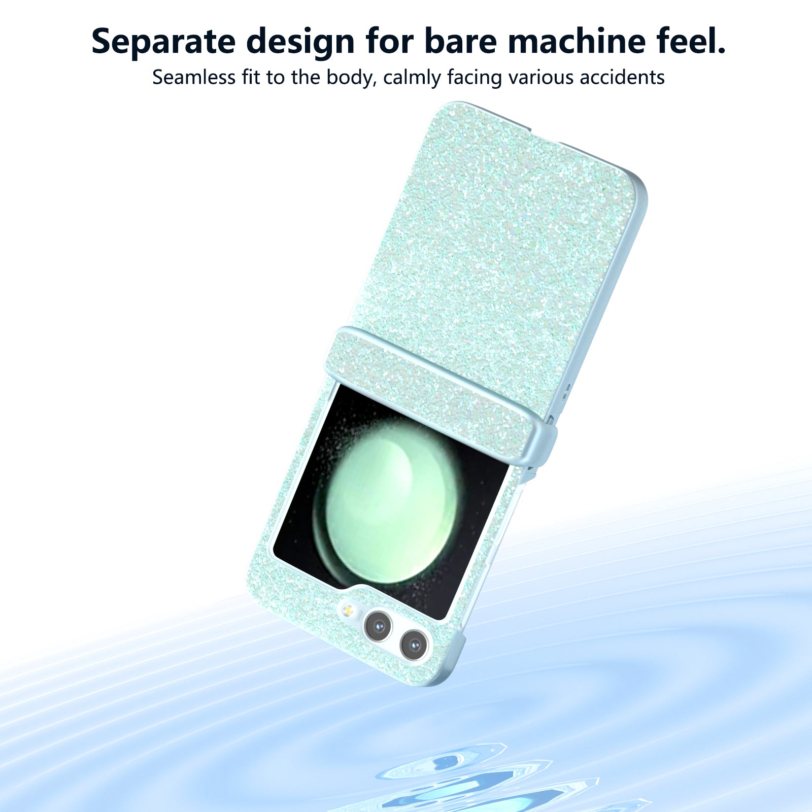 For Samsung Galaxy Z Flip6 5G Phone Case Wholesale PC+PU Leather Phone Shell - Mint Green
