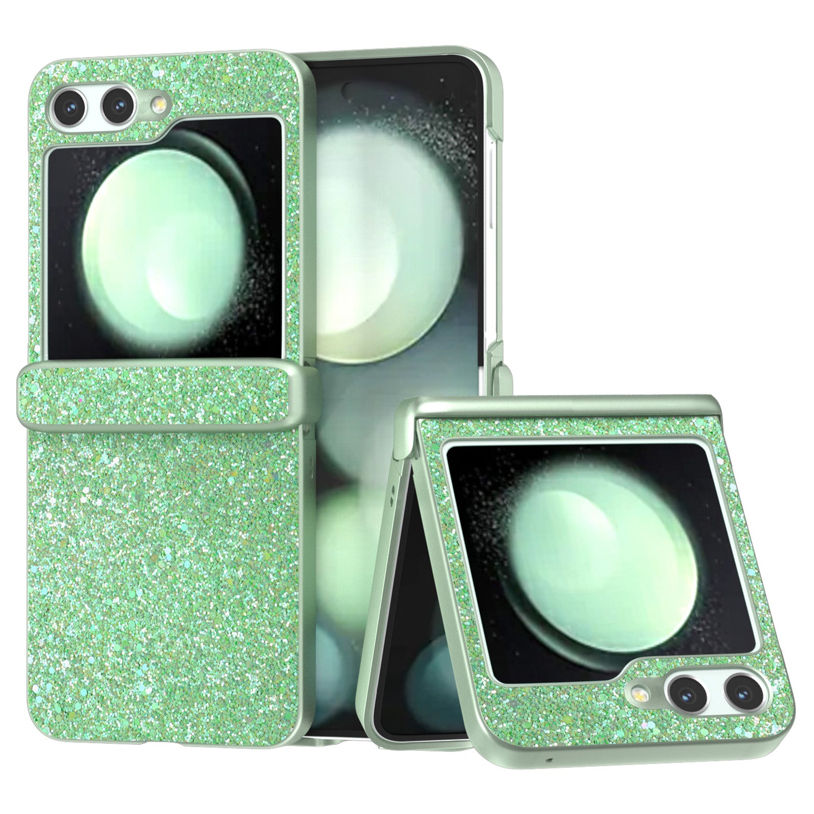 For Samsung Galaxy Z Flip6 5G Phone Case Wholesale PC+PU Leather Phone Shell - Green