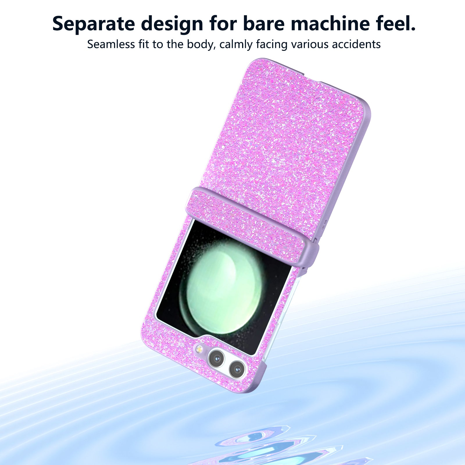 For Samsung Galaxy Z Flip6 5G Phone Case Wholesale PC+PU Leather Phone Shell - Pinkish Purple