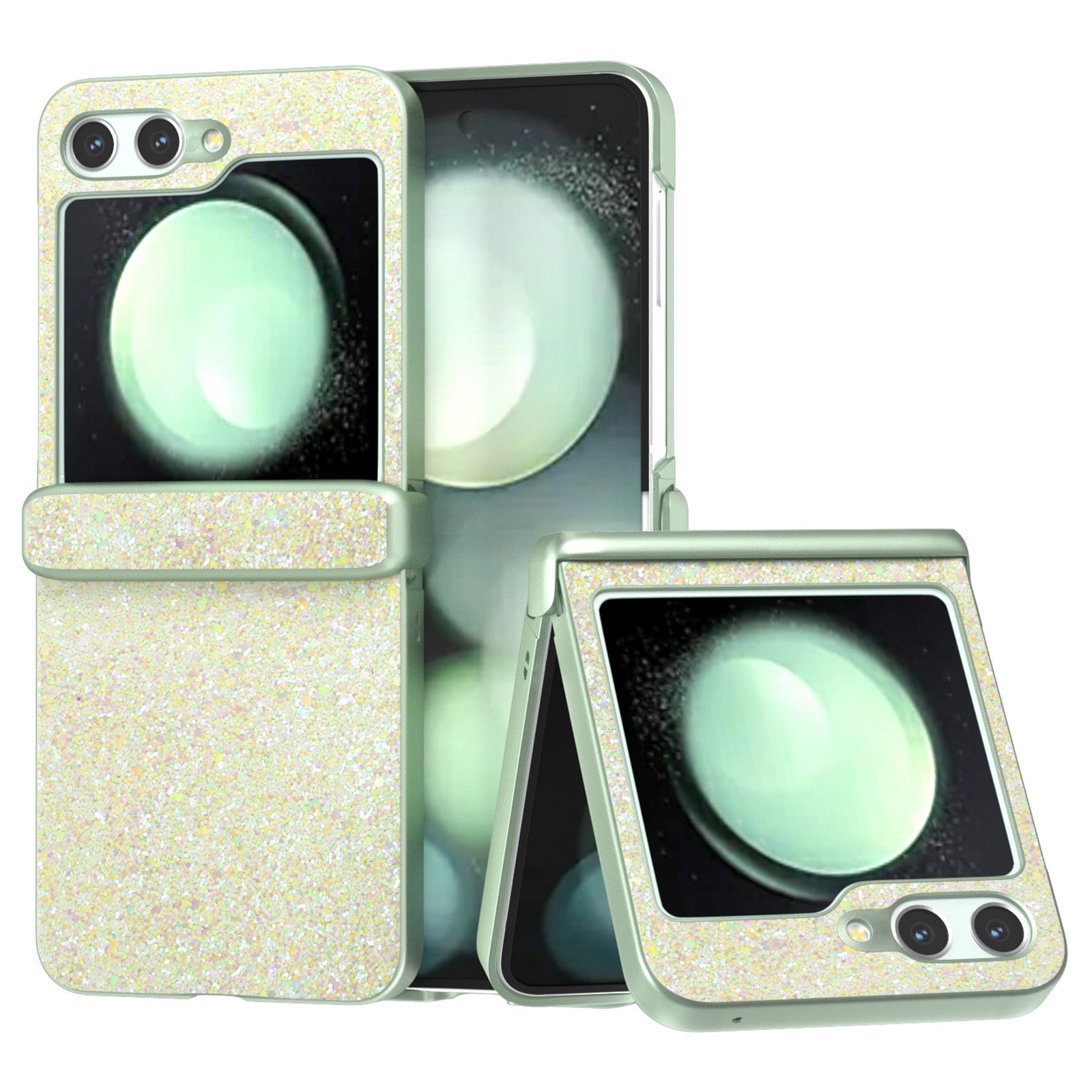 For Samsung Galaxy Z Flip6 5G Phone Case Wholesale PC+PU Leather Phone Shell - Yellow