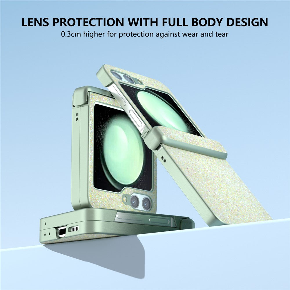 For Samsung Galaxy Z Flip7 FE 5G / Z Flip6 5G Phone Case Wholesale PC+PU Leather Phone Shell - Yellow