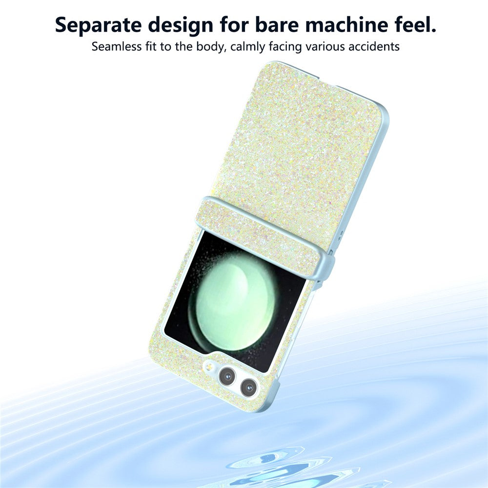 For Samsung Galaxy Z Flip7 FE 5G / Z Flip6 5G Phone Case Wholesale PC+PU Leather Phone Shell - Yellow