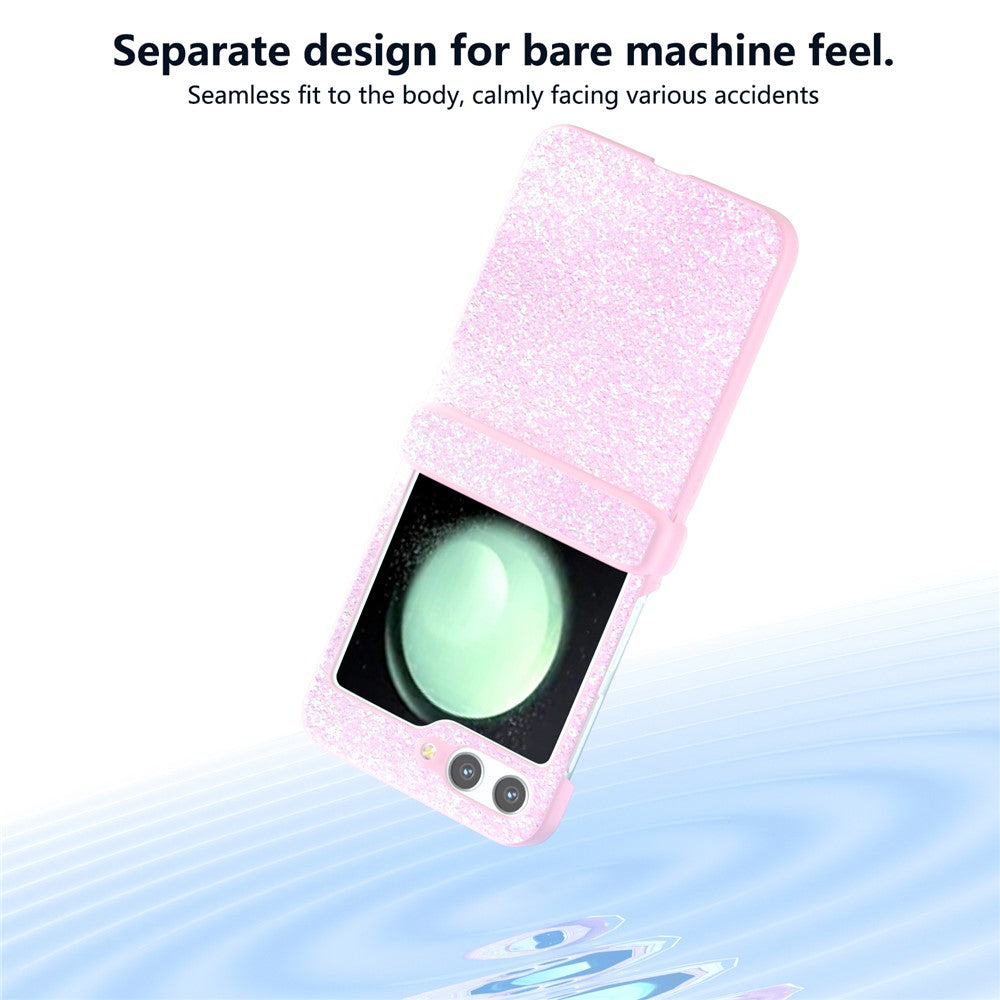 For Samsung Galaxy Z Flip7 FE 5G / Z Flip6 5G Phone Case Wholesale PC+PU Leather Phone Shell - Gradient Pink