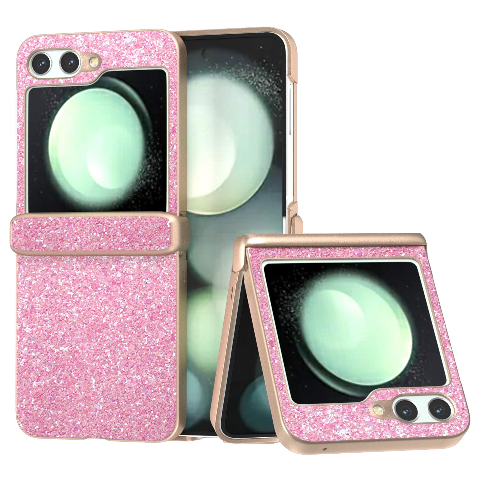 For Samsung Galaxy Z Flip6 5G Phone Case Wholesale PC+PU Leather Phone Shell - Pink