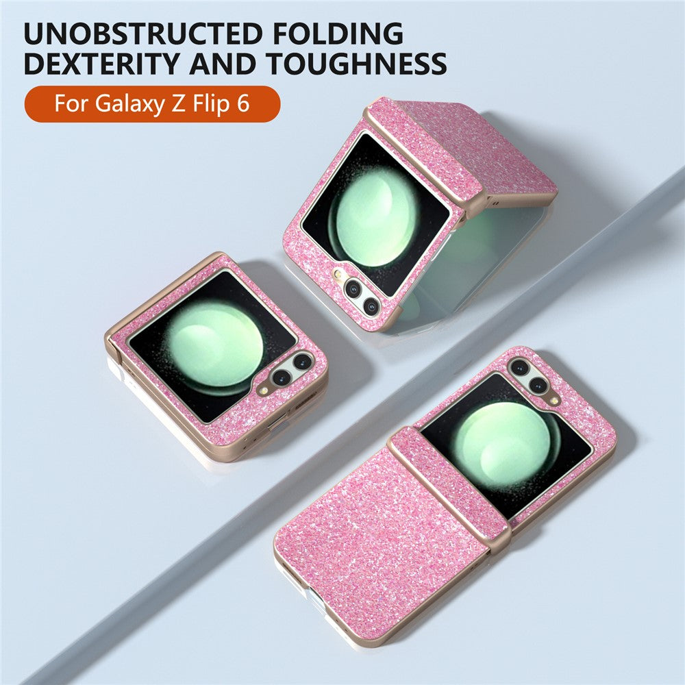 For Samsung Galaxy Z Flip7 FE 5G / Z Flip6 5G Phone Case Wholesale PC+PU Leather Phone Shell - Pink