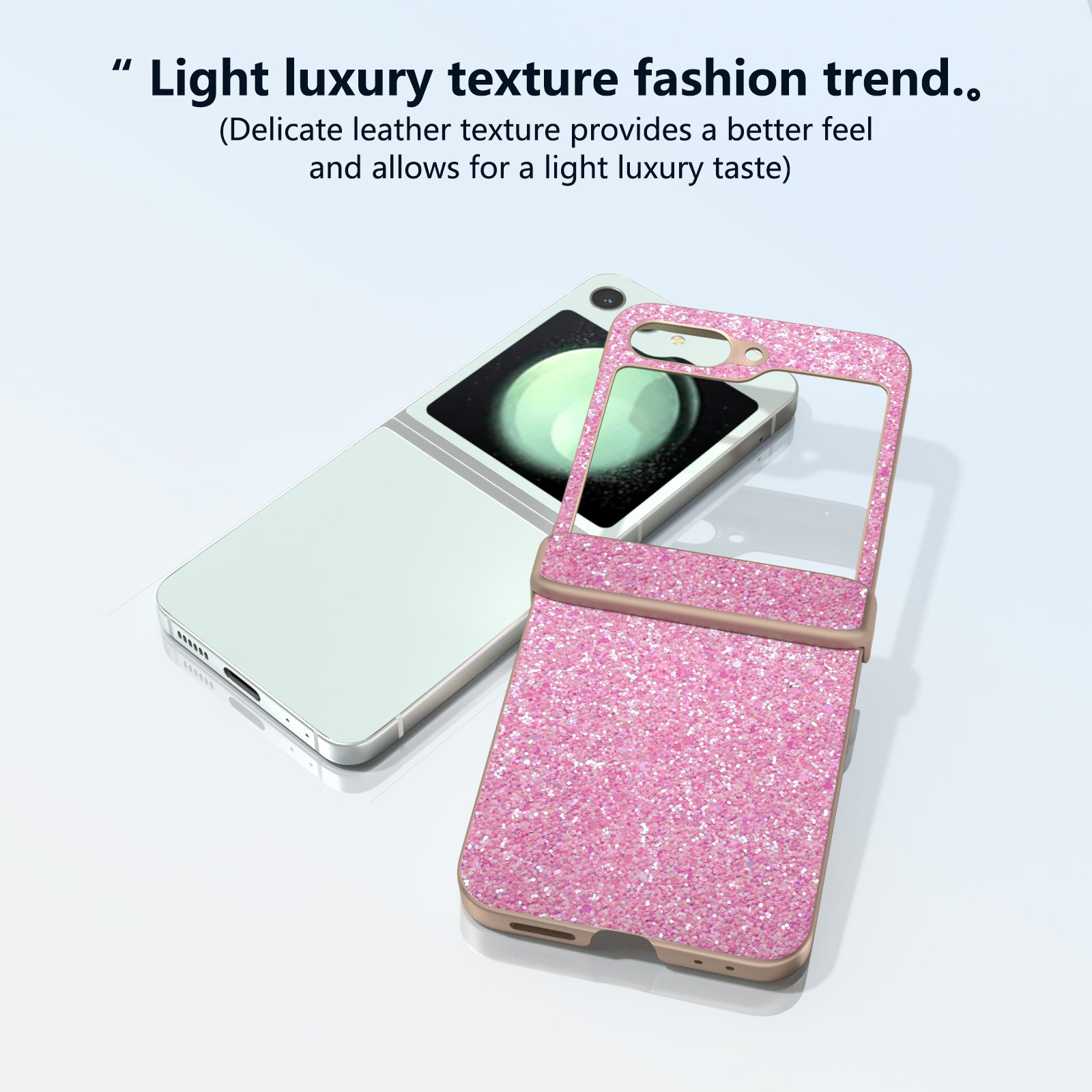 For Samsung Galaxy Z Flip6 5G Phone Case Wholesale PC+PU Leather Phone Shell - Pink