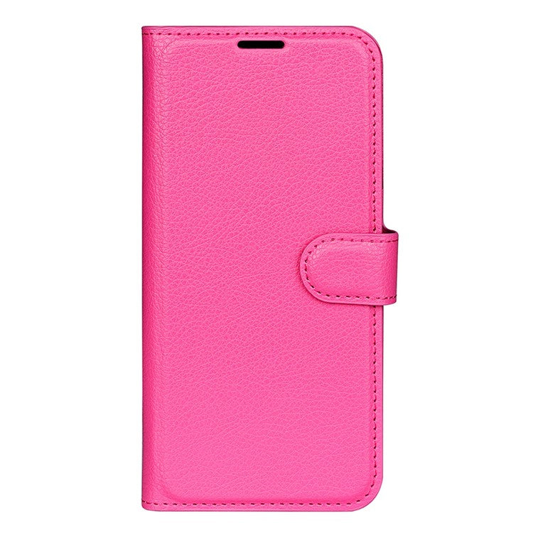 For Motorola Moto S30 Pro 5G / Edge 30 Fusion 5G Litchi Texture Full Protection PU Leather Folio Flip Cover Wallet Stand Phone Cover - Rose