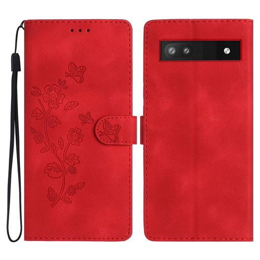 For Google Pixel 8a Wholesale Magnetic Phone Case PU Leather Stand Phone Cover Wallet - Red