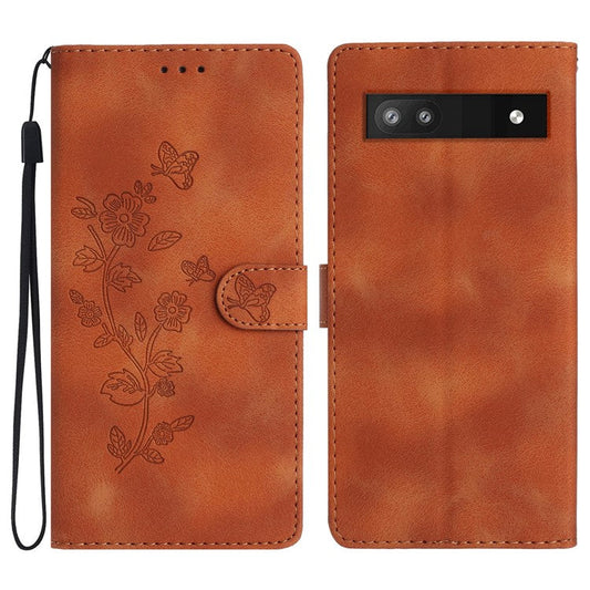 For Google Pixel 8a Wholesale Magnetic Phone Case PU Leather Stand Phone Cover Wallet - Brown