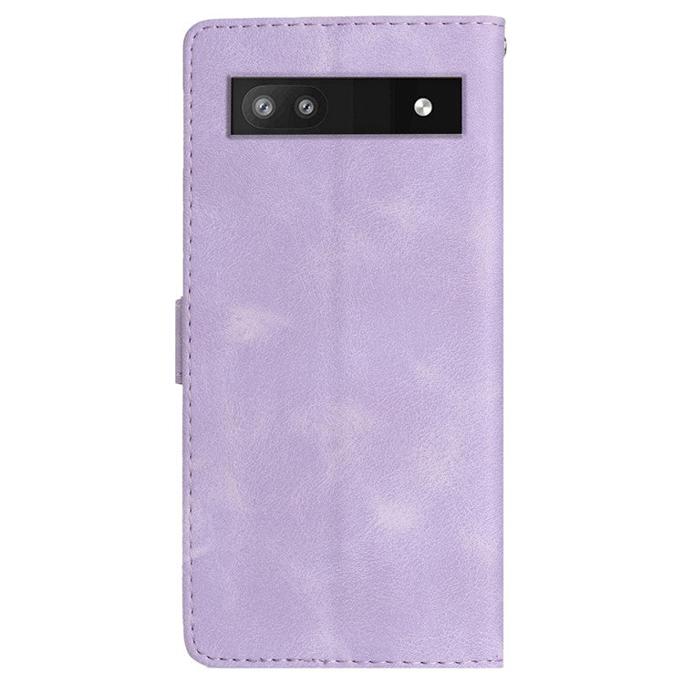 For Google Pixel 8a Wholesale Magnetic Phone Case PU Leather Stand Phone Cover Wallet - Purple