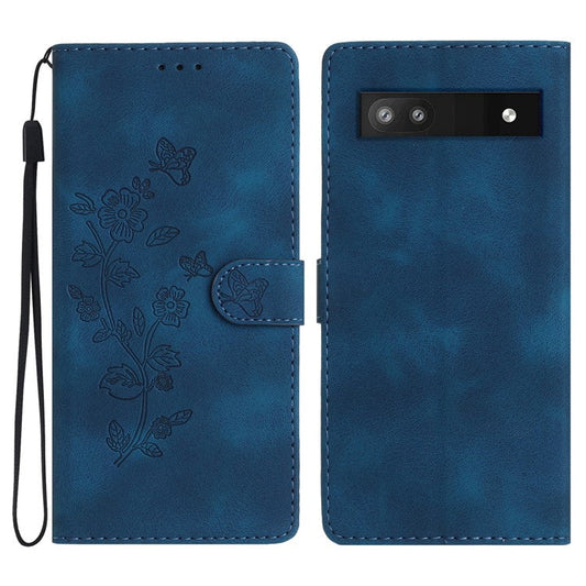 For Google Pixel 8a Wholesale Magnetic Phone Case PU Leather Stand Phone Cover Wallet - Blue