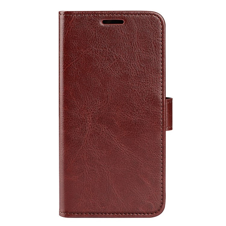 For Motorola Moto S30 Pro 5G / Edge 30 Fusion 5G Crazy Horse Texture Folio Flip PU Leather Cover Stand Wallet Anti-scratch Phone Case - Brown