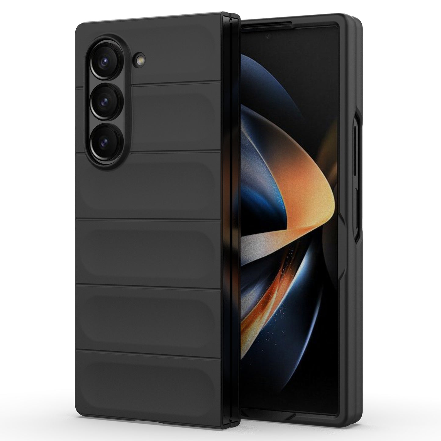 For Samsung Galaxy Z Fold6 5G Case Rugged Hard PC Folding Phone Cover - Black