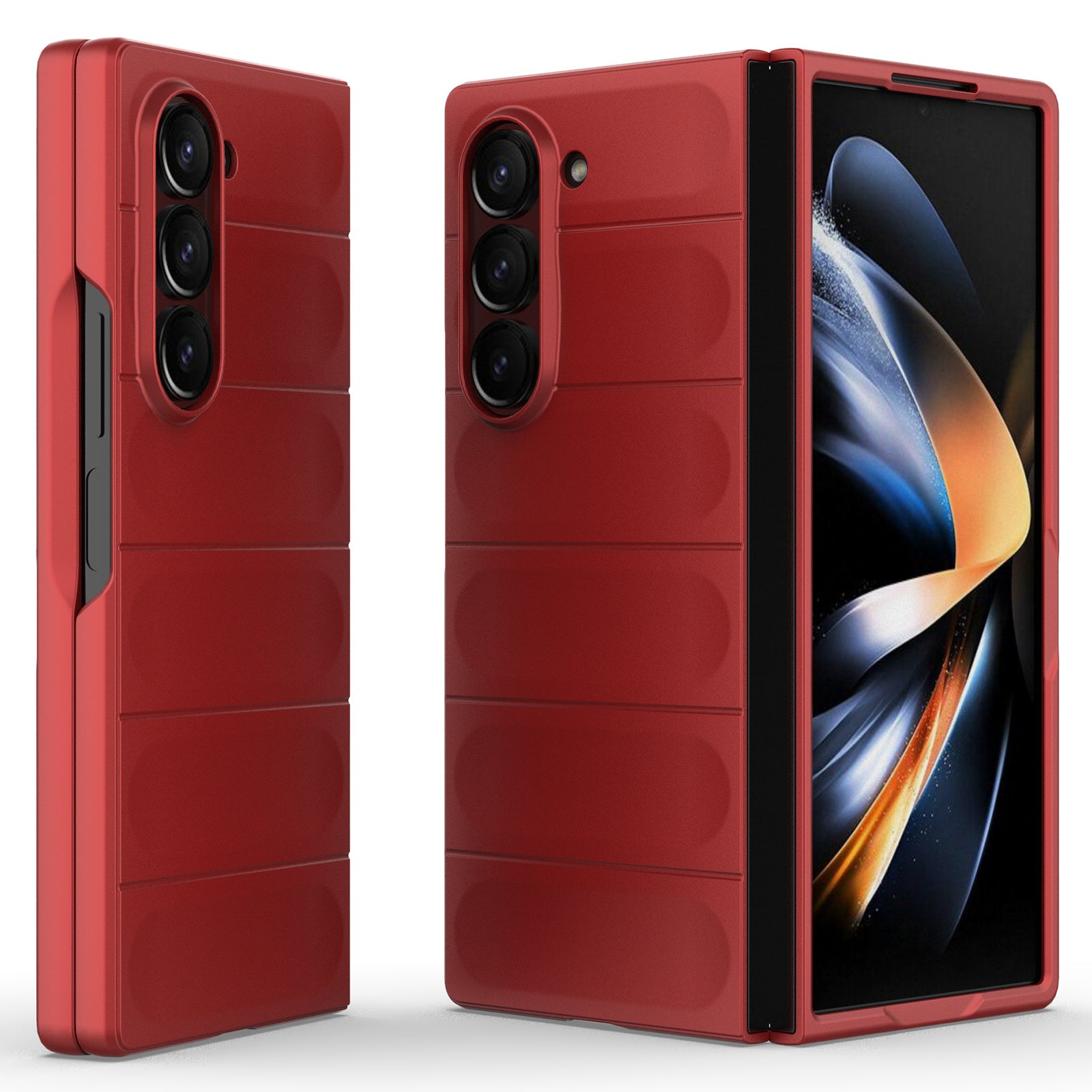 For Samsung Galaxy Z Fold6 5G Case Rugged Hard PC Folding Phone Cover - Red