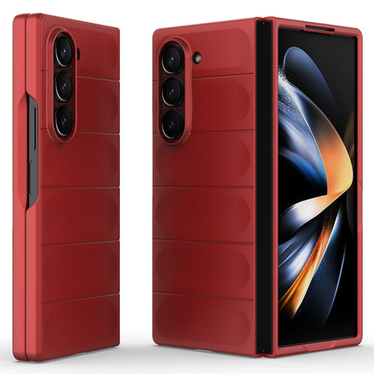 For Samsung Galaxy Z Fold6 5G Case Rugged Hard PC Folding Phone Cover - Red