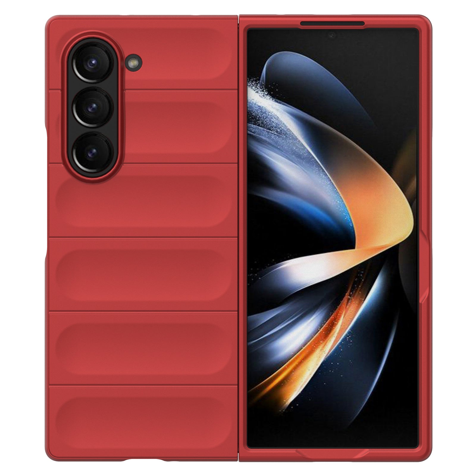 For Samsung Galaxy Z Fold6 5G Case Rugged Hard PC Folding Phone Cover - Red