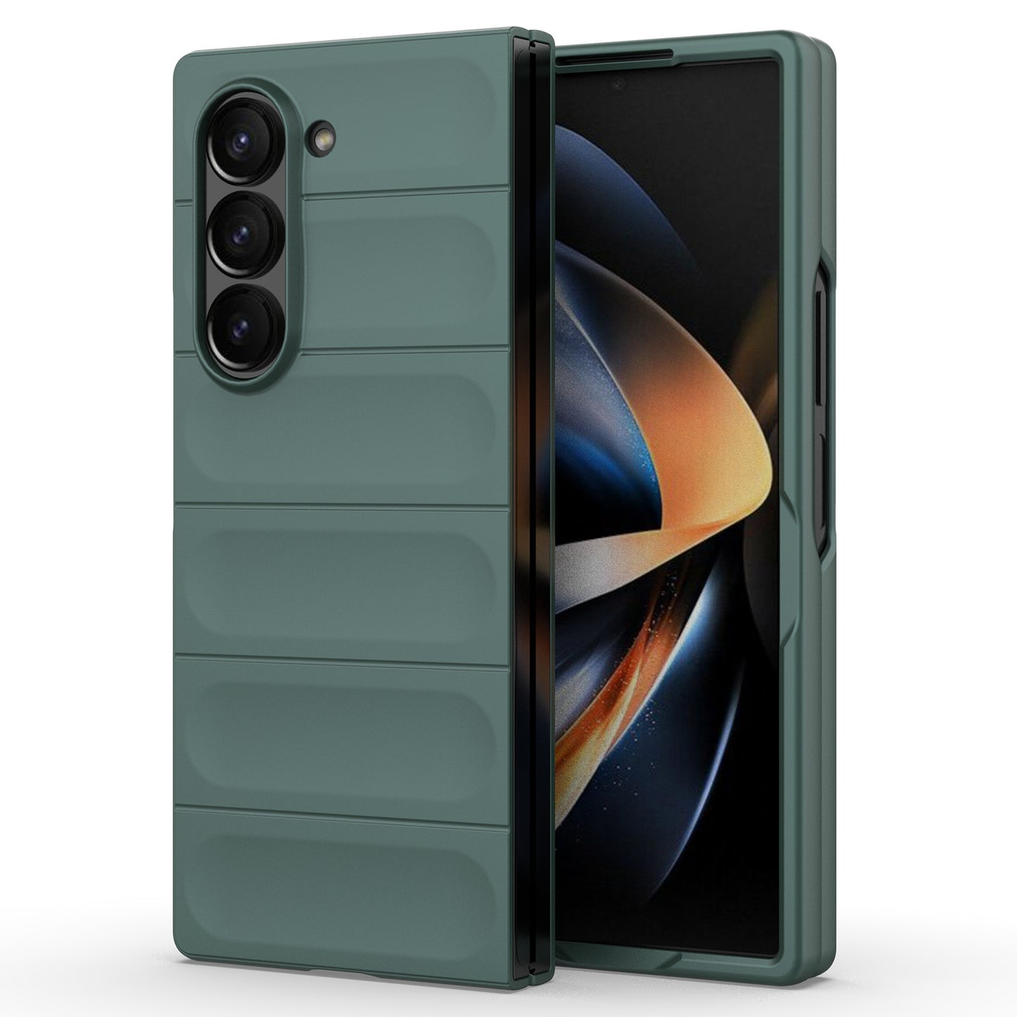 For Samsung Galaxy Z Fold6 5G Case Rugged Hard PC Folding Phone Cover - Green